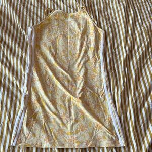 Adidas Floral Dress with White Trim